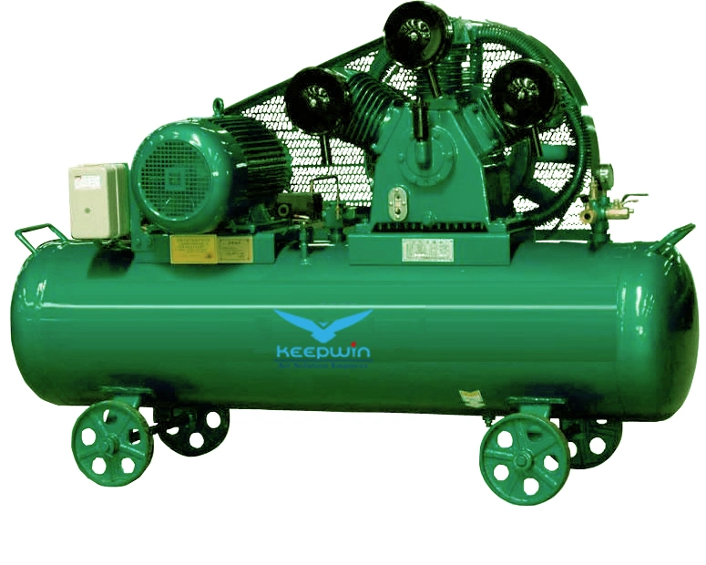 7.5HP 5.5kw Oil Lubricate 10bar 12.5bar Piston Air Compressor Belt Driven with Belt Guard Compressor Parts